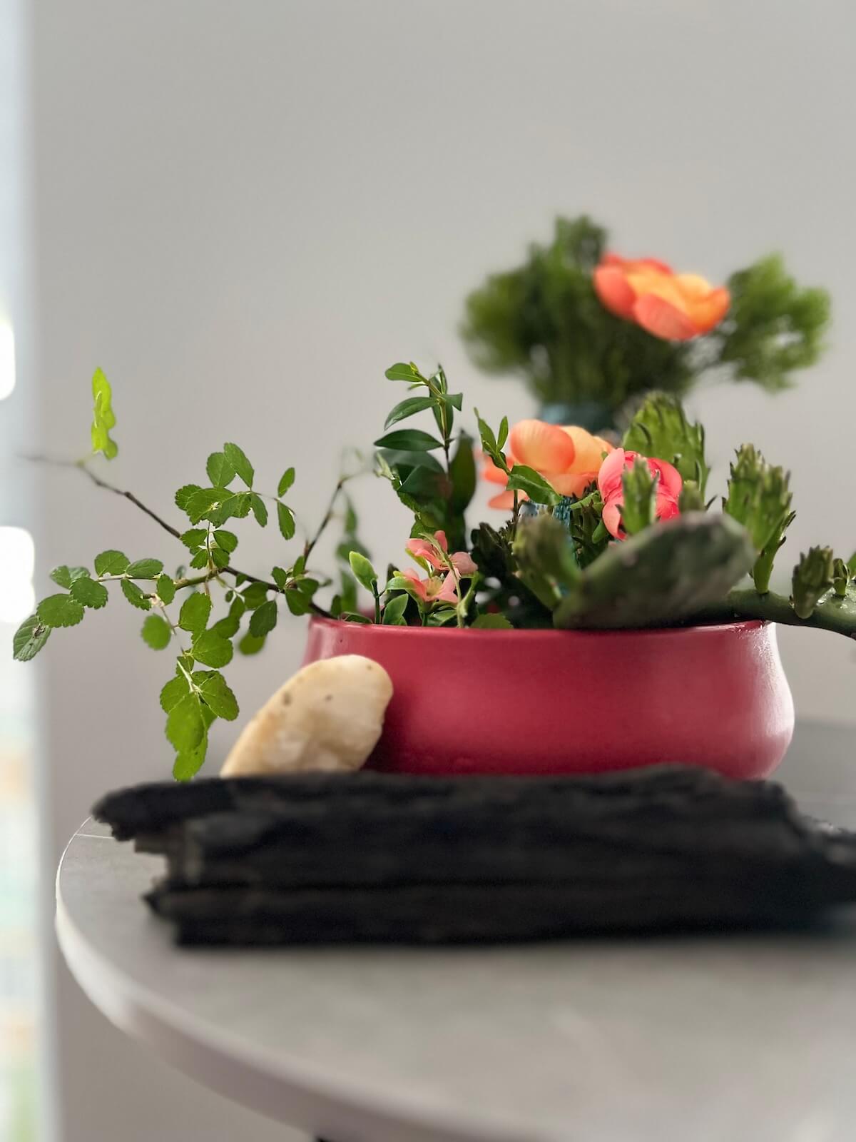 Beautiful Ikebana flower arrangements showcasing the Japanese art of floral design, created during workshops or private events