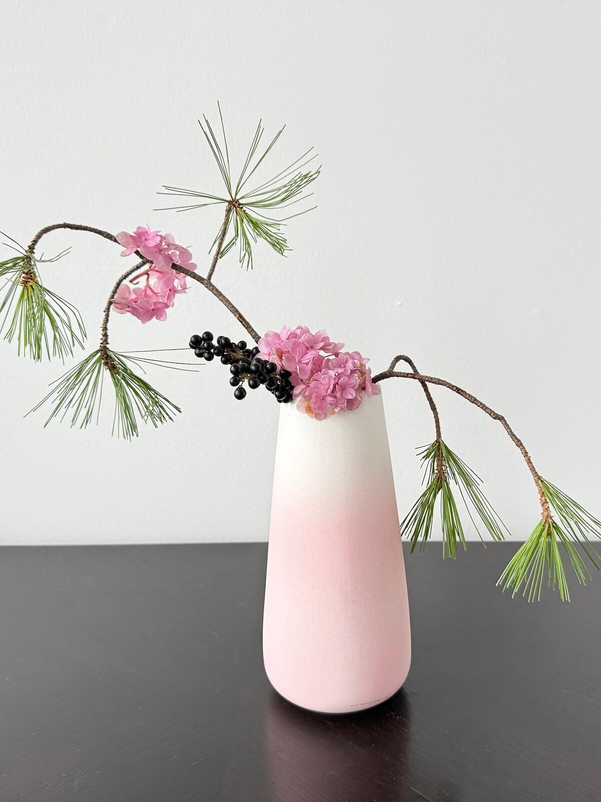 Beautiful Ikebana flower arrangements showcasing the Japanese art of floral design, created during workshops, private events, or in studio.