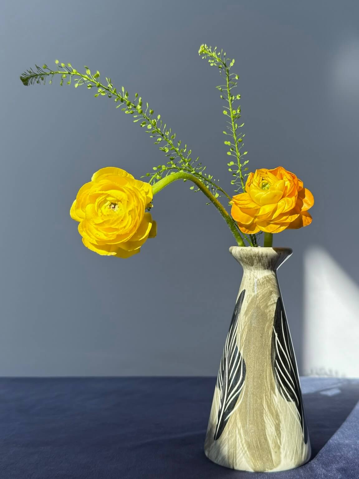 Beautiful Ikebana flower arrangements showcasing the Japanese art of floral design, created during workshops, private events, or in studio.