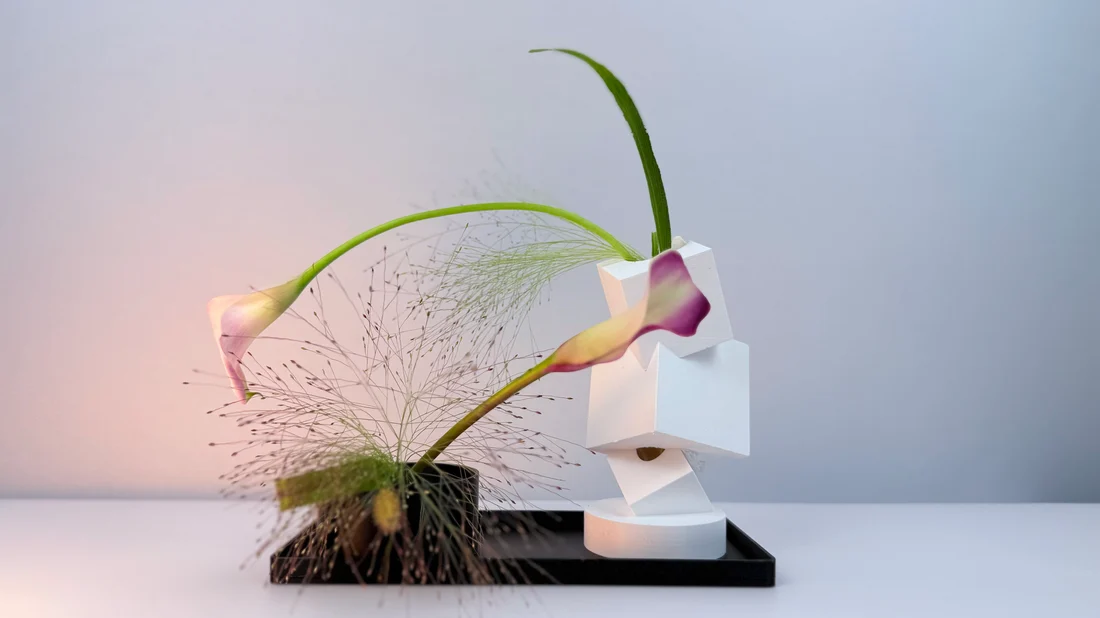 Ikebana Arrangement - Leaning Out On Purpose