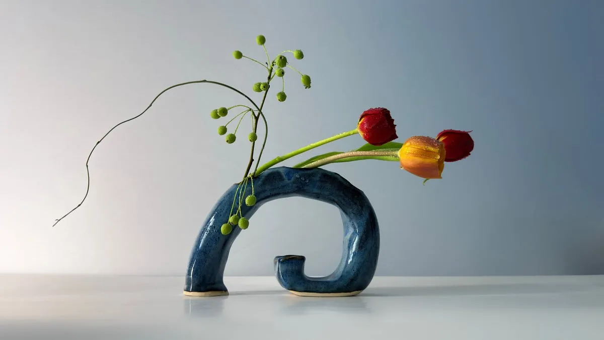 Ikebana Arrangement - Running with the Tulips