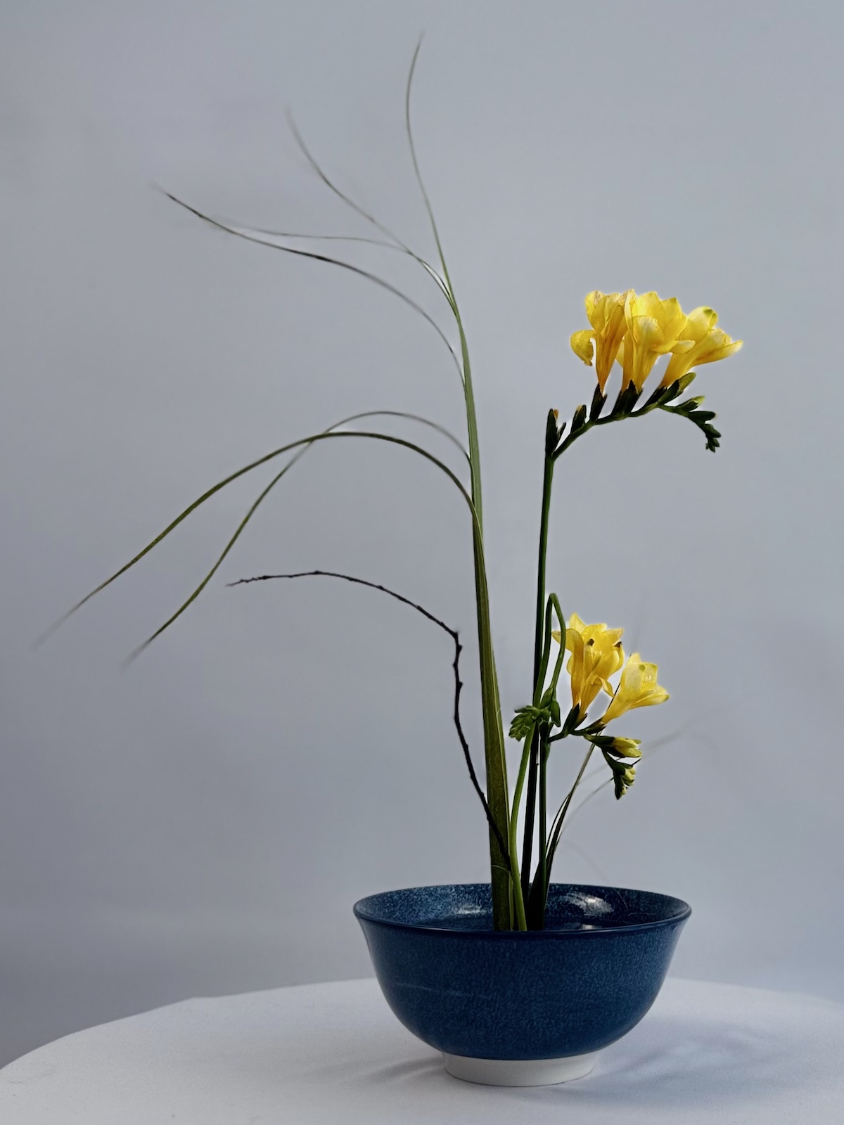 Beautiful Ikebana flower arrangements showcasing the Japanese art of floral design, created during workshops, private events, or in studio.