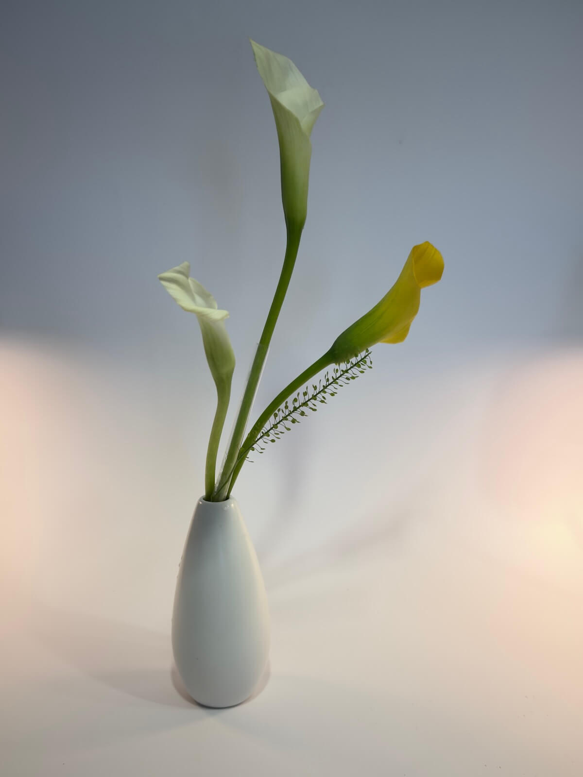 Beautiful Ikebana flower arrangements showcasing the Japanese art of floral design, created during workshops, private events, or in studio.