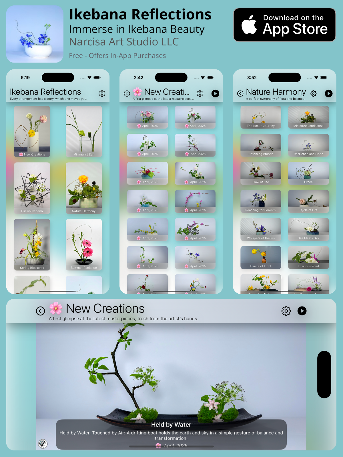 Ikebana to Your iPhone and iPad: Our Ikebana Reflections app on iPhone and iPad Is Live