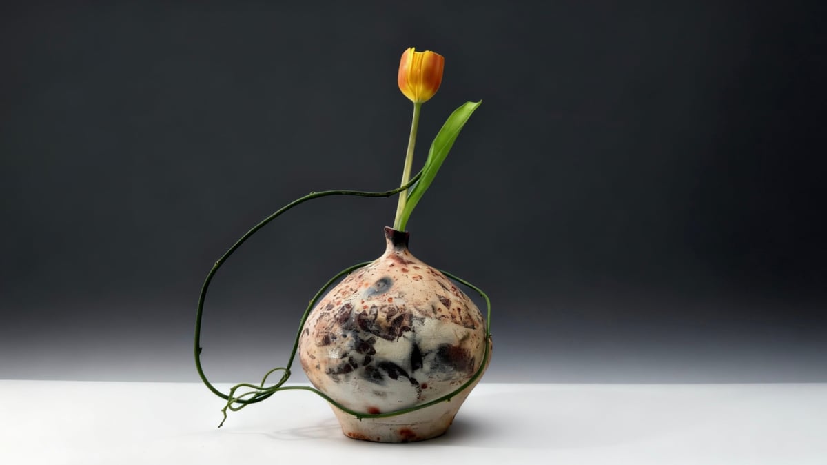 Ikebana Arrangement - One Tulip No Apologies